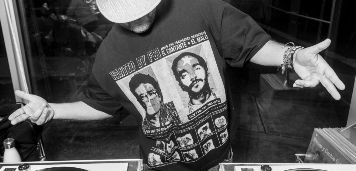 Photographs from the opening night of Carlos Solano’s solo exhibition “An Experience of Us” at WYN317 Gallery in Miami, moving from artwork on the walls and guests in conversation to a salsa jam at Toejam Backlot, ending with Solano painting live.