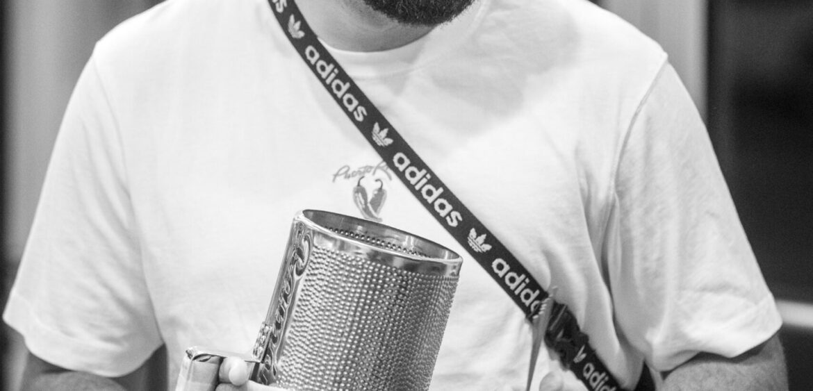 Photographs from the opening night of Carlos Solano’s solo exhibition “An Experience of Us” at WYN317 Gallery in Miami, moving from artwork on the walls and guests in conversation to a salsa jam at Toejam Backlot, ending with Solano painting live.