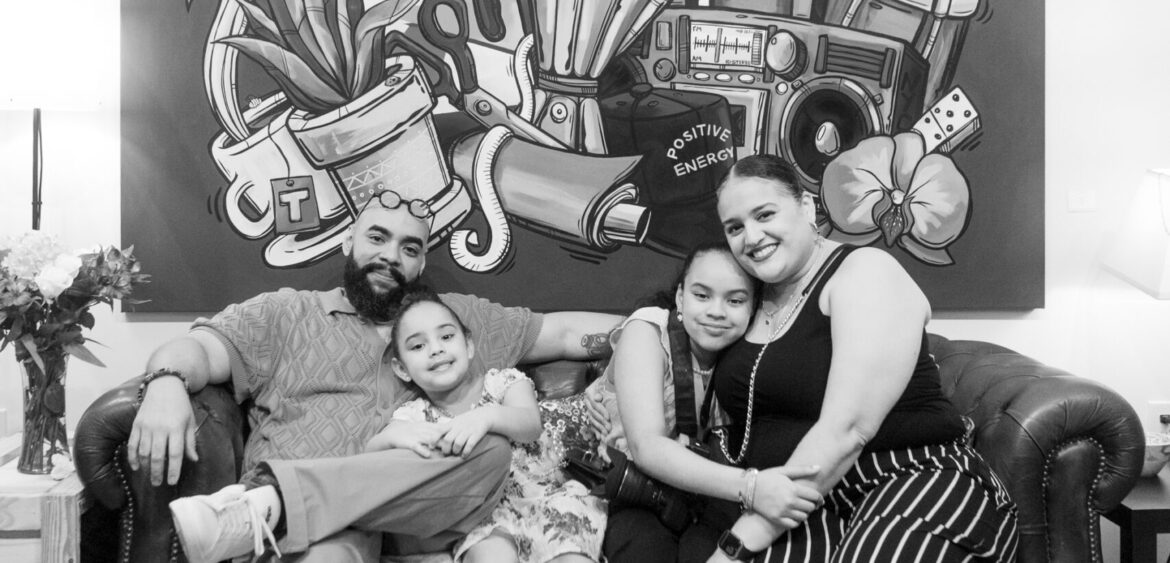 Photographs from the opening night of Carlos Solano’s solo exhibition “An Experience of Us” at WYN317 Gallery in Miami, moving from artwork on the walls and guests in conversation to a salsa jam at Toejam Backlot, ending with Solano painting live.